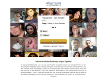 Tablet Screenshot of interracialmatchmaker.com